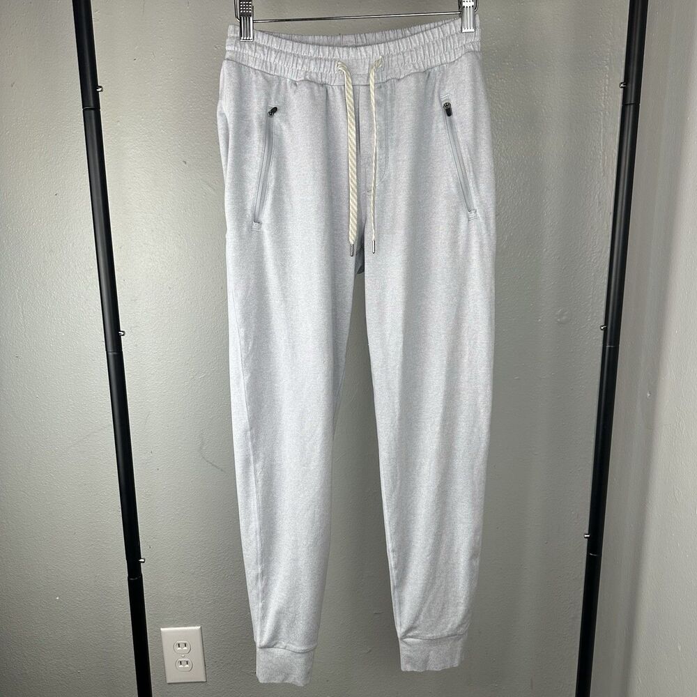 Vuori Ponto Performance Jogger Pant Mens Small Light Gray Dreamknit Stretch V438 - Picture 4 of 12